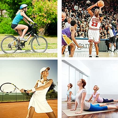 2pcs Wristbands Sweatbands Men Women Wrist Moisture Wicking Sweat Bands for Gym Sports Tennis Running Exercise Basketball (Black)