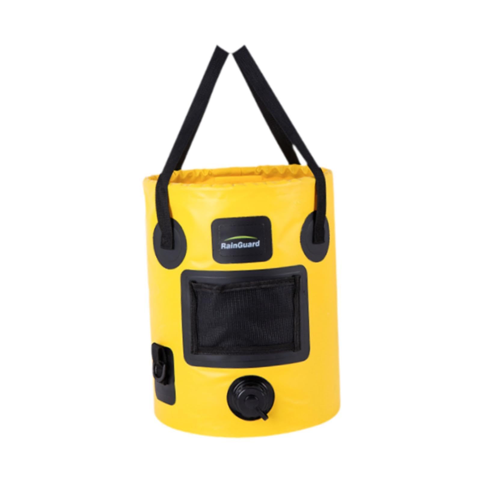 Baoblaze Seau de Camping Pliable Étanche Bassin Portatif avec Robinet Récipient à Eau pour Lavage Seau de en Polyester Renforcé Adapté à La Pêche Au Cam