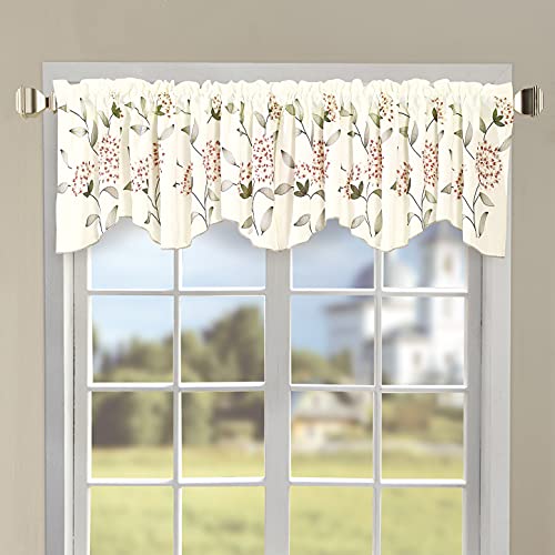 Home Soft Things 1 Piece Sun Flowers Embroidery Valance, Gold, 60" X 19", Scalloped Flower Floral Thermal Insulated Window Curtain Valance Thick Drapes For Bedroom Decor With Rod Pocket. #TOP6