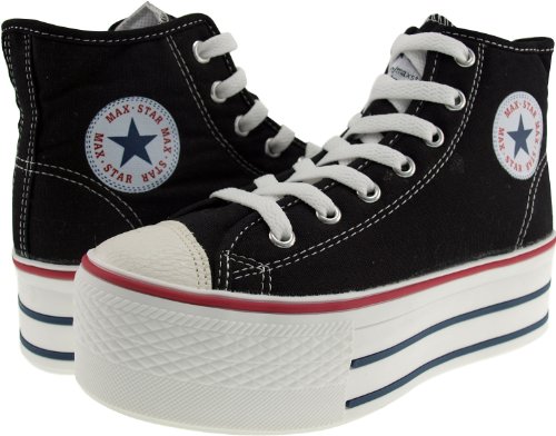 MaxstarC50-7H - Pantofole a Stivaletto Donna, Nero...