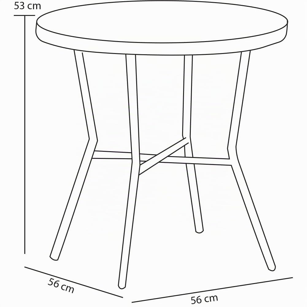 Shally Dogan Set Salottino in Rattan per Giardino con Tavolino Ripiano in Vetro e 2 Sedie con Imbottitura, Arredamento Mobili per Esterno, Patio, Veranda, Balcone, Ristorante, Moderno (Design 1)