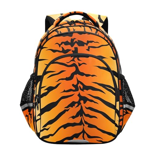 Fisyme Stripe Animals Tigers Print Backpack Laptop Back Pack Daycare Bag Bookbag Travel School Backpacks Medium