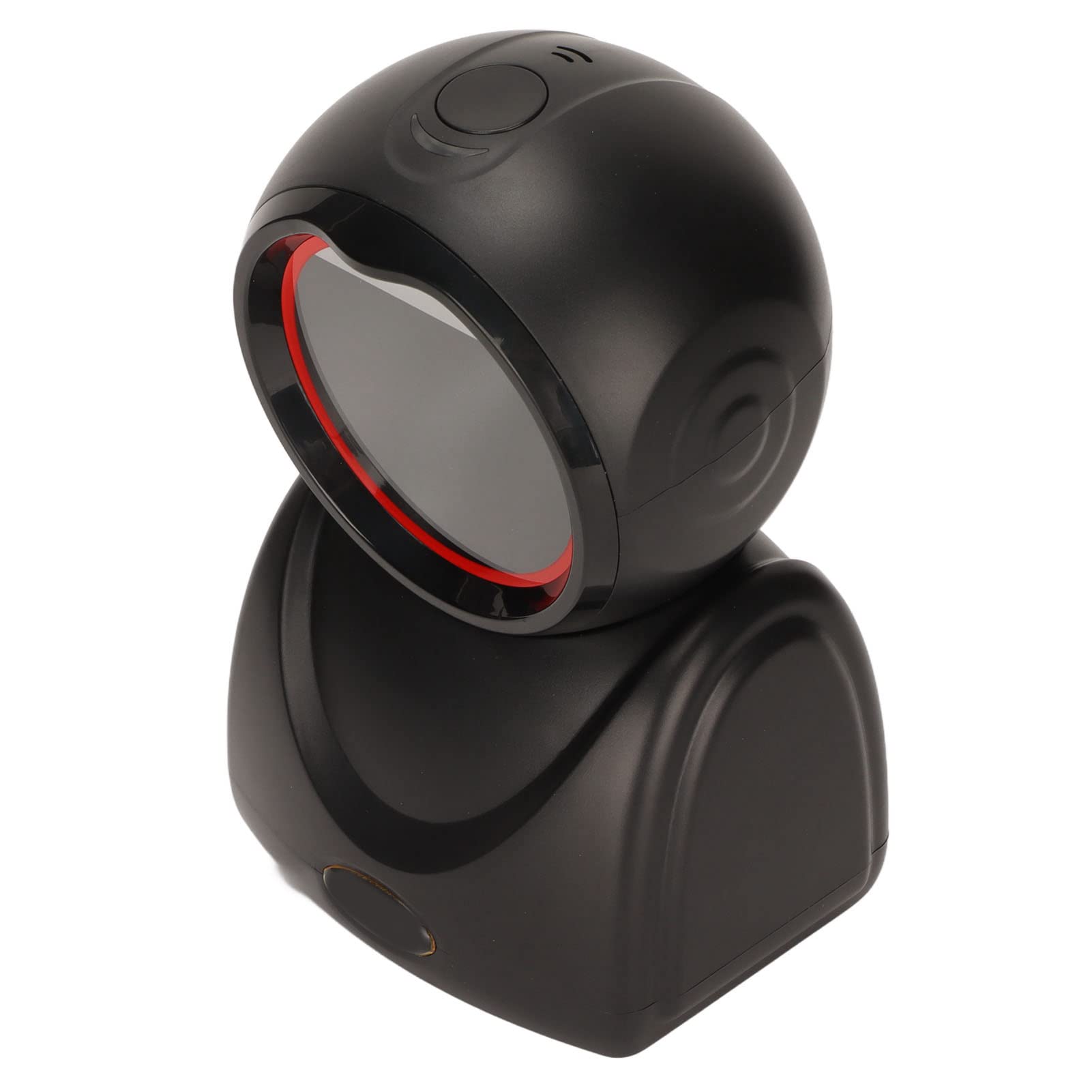 Escáner de código QR de escritorio decodificación Rápida precisa CMOS USB escaneo omnidireccional Soporte de dispositivo ABS Negro Lectura de pantalla de teléfono móvil para centros (Negro)