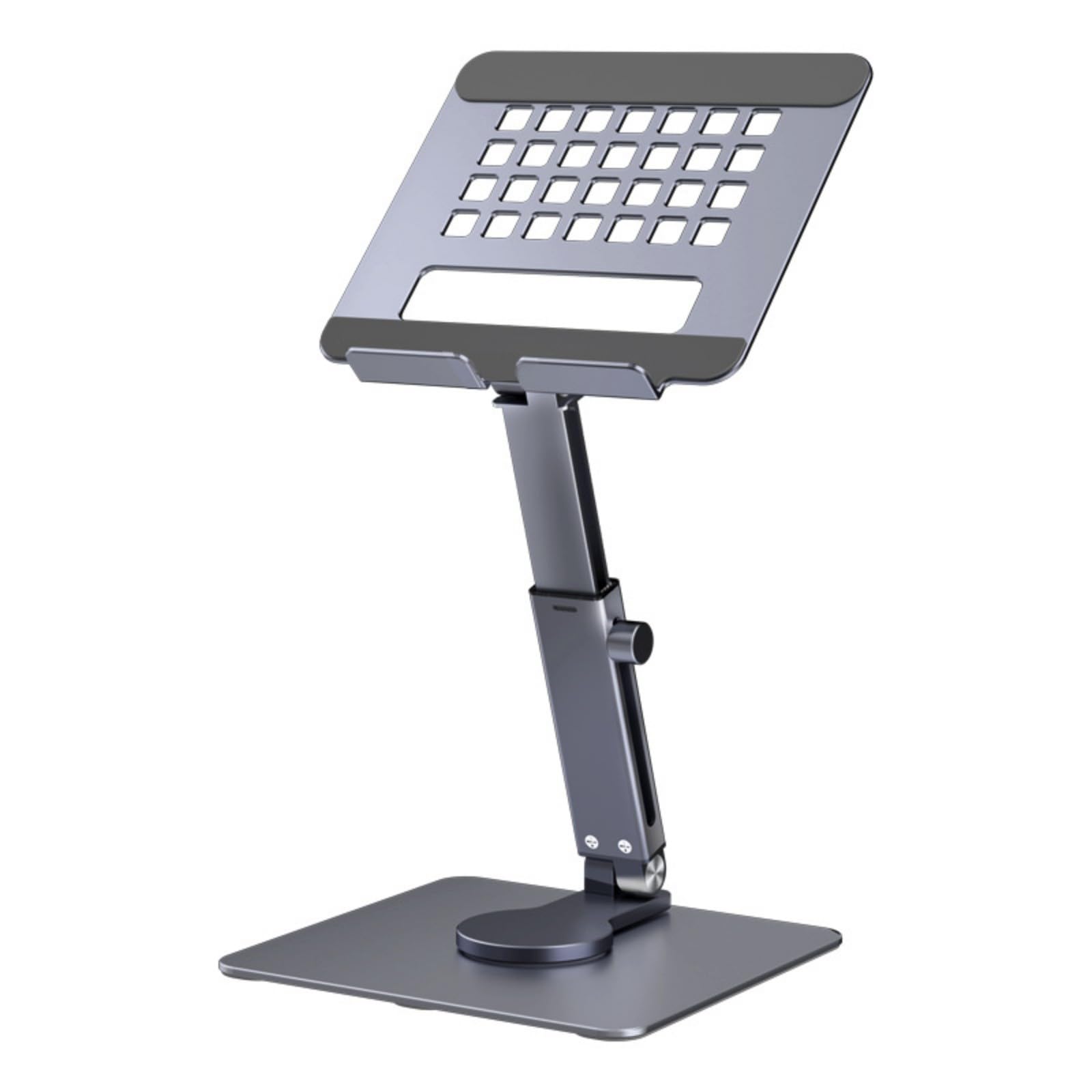 Soporte portátil de aleación de aluminio plegable para teléfono, altura ajustable y ángulo para viajes y oficina