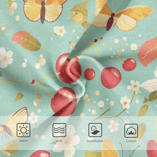 Wusikd Cherries Butterflies Girls' Underwear Cotton Bees Girls Briefs Soft Toddler Underwear 2T3