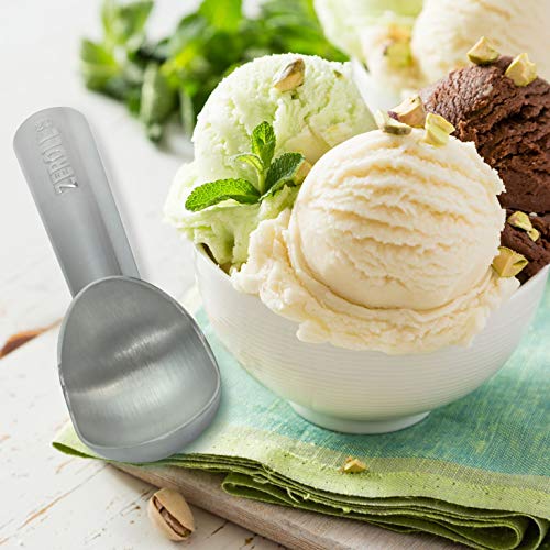 Zeroll 1012 Original Ice Cream Unique Liquid Filled Heat Conductive Handle Simple One Piece Aluminum Design Easy Release 24 Scoops Per Gallon Made In Usa thumb #1