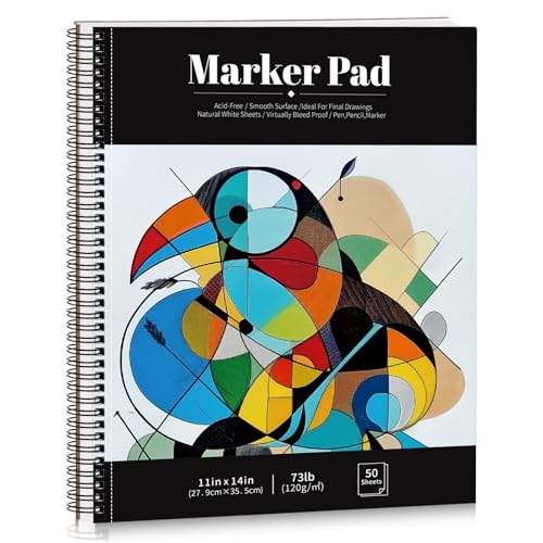 Papier à dessin en spirale de 120 g/m² idéal pour débutants et artistes de l'illustration