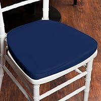 Vista 20 de Efavormart Cojín de 2" de espesor para silla Chiavari en negro, cojín de asiento de espuma con efecto memoria con lazos y funda extraíble