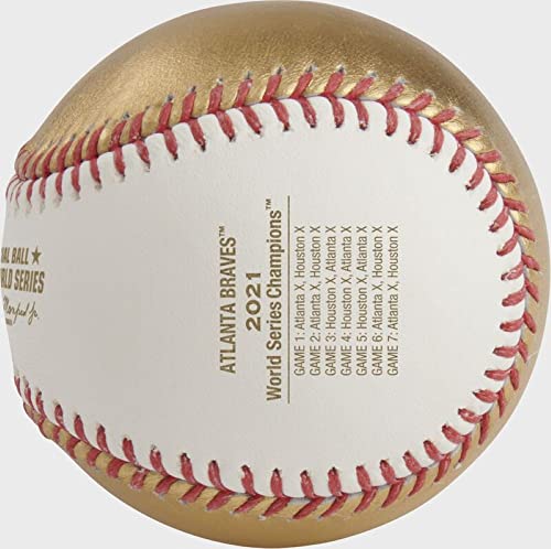 Rawlings | Official 2021 World Series Champions | Atlanta Braves | Commemorative Baseball | Game Scores Edition #TOP3