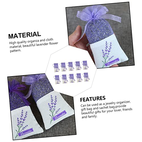 22 bolsas de sachet de lavanda con cordón floral miniatura 6