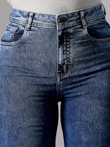 Image of Miss Chase A+ Women's Bootcut High Rise Regular-Length Stretchable Denim Shaping Jeans