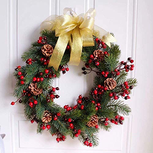 Couronne de branche de pin de Noël durable pour remplacer les suspensions éphémères