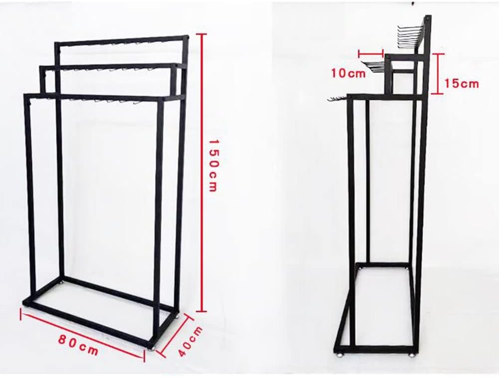 Scarf Holder,Vertical Metal Belt Holder Floor Type Tie Display Rack with Large Hook for Clothing Stores/Small Spaces/Retail(Gold 100x40x150cm)