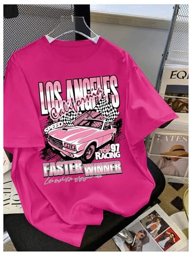 WDIRARA Girl's Car Graphic T Shirt Crewneck Short Sleeve Tee Shirt Casual Tops3