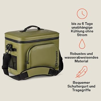 Petromax Olive 22L Portable Travel Cooling Bag