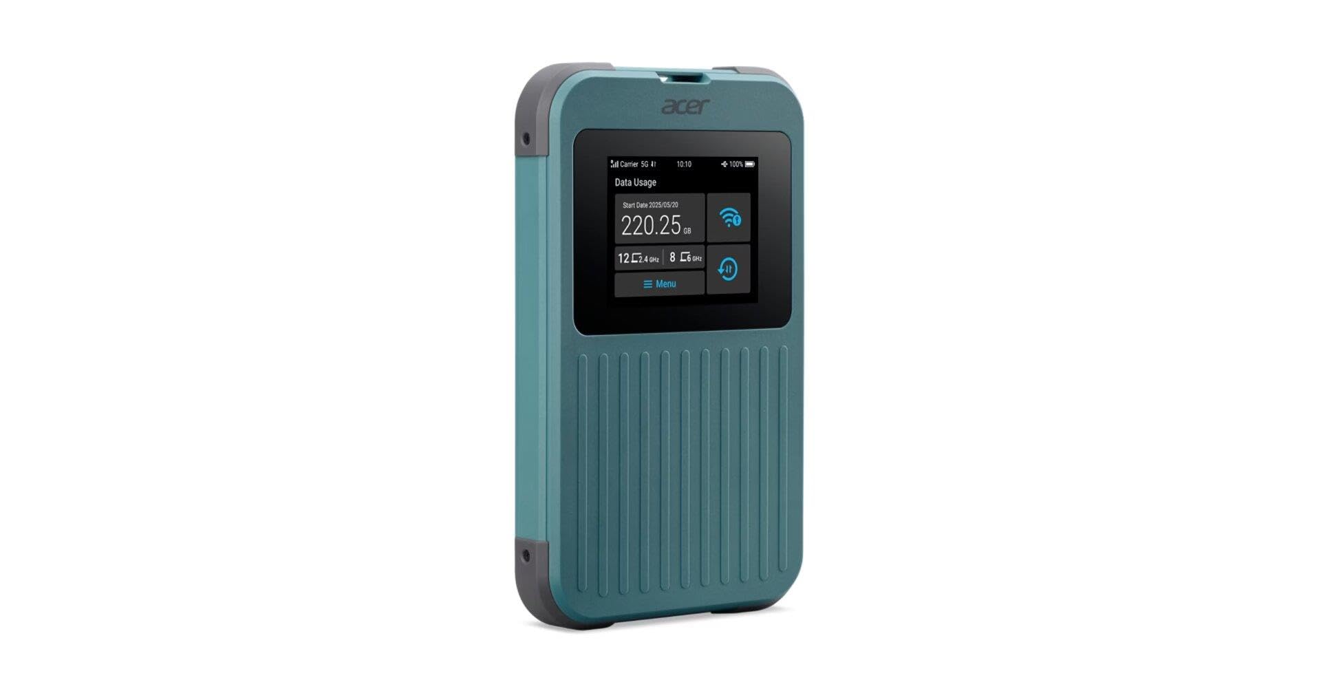 Acer Connect M4E - 1GB router wireless Dual-band [2.4 GHz/5 GHz] 5G (ACER CONNECT M4 MOBILES WIFI - 5G MIT WIFI 6 [BIS ZU 16 GERTE])