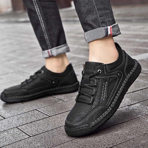 Hillde Shoes, Hillde Mens Shoes, Men's Comfortable Handmade Leather Boots – Waterproof, Spacious Toe Box Outdoor Leather Boots, Arch Support Orthopedics Sneaker for Men2