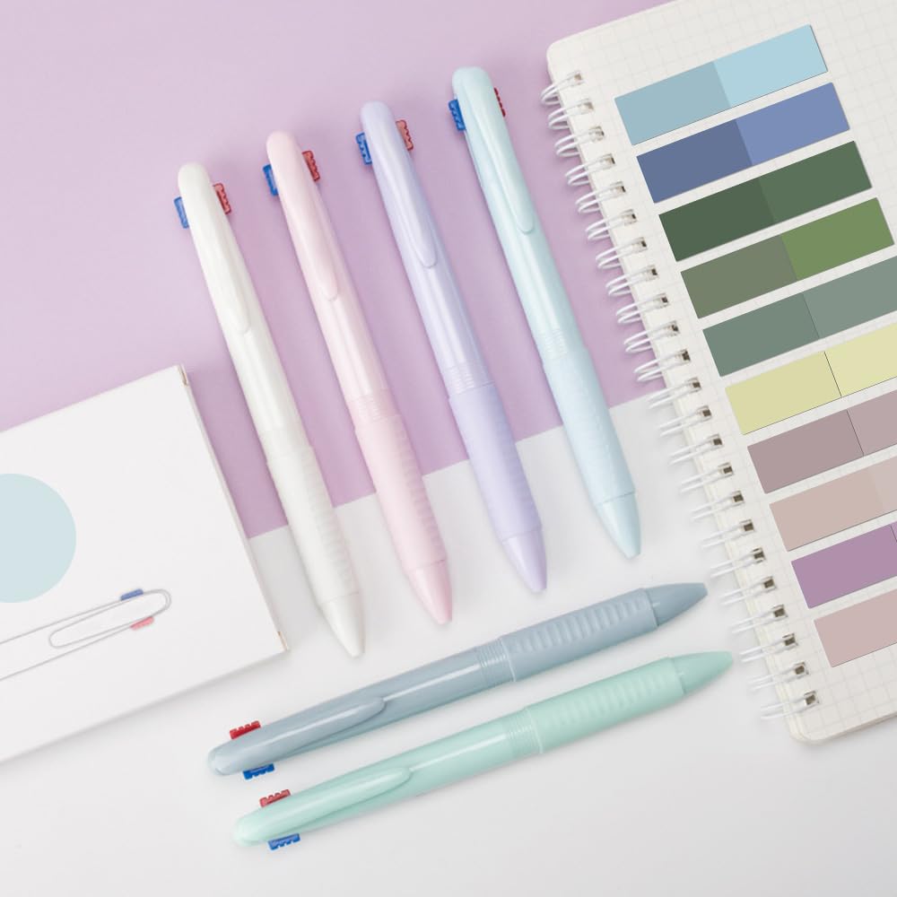 Stylos 4 Couleurs - Lot De 14 - Pointe 1 Mm - Rétractable - Pour École, Bureau, Maison
