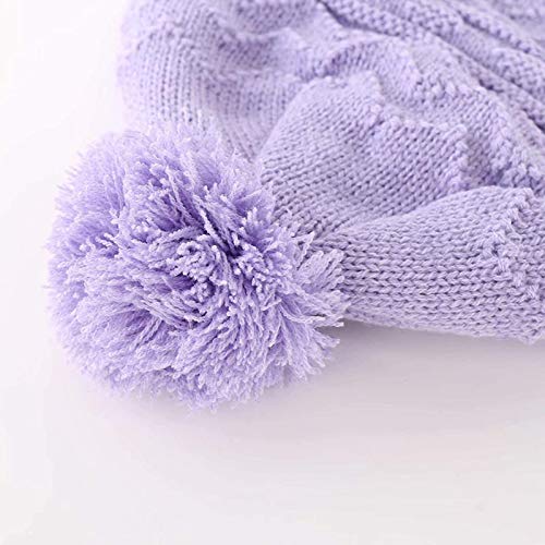 Image of Kids Winter Beanie Hat Mittens Set Warm Fleece Hat Baby Toddler Knitted Hat & Gloves for Boys, Girls