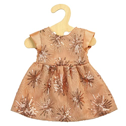 Vêtements de poupées avec paillettes en forme d'étoile | Robe or rose Heless 2230