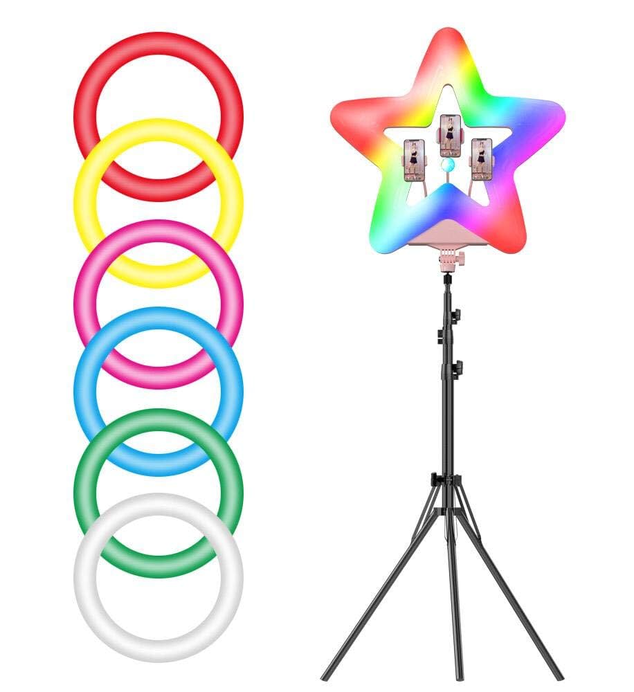Amazon.co.jp: リングライト 星型 自撮り Tiktok レコーディング