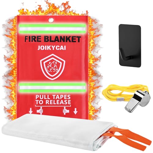 Emergency Fire Blanket Fire Suppression Blanket for Kitchen Fiberglass Fire Blanket Fireproof...