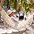 Bellzacasa Double Hammock, Heavy Duty 500 lb Load Capacity Tassels and Fishtail Knitting with Mounting Straps for Outdoor Camping Patio Balcony Beige
