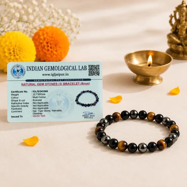 Image of Beaded Bracelet for Men & Women | Stretchable Handmade Prayer Meditation Yoga Wrist Bracelet | Stylish Everyday Wear | Free Size