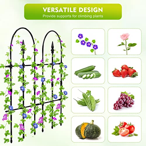 Garden Trellis For Climbing Plants Outdoor And Indoor, 35Inch*33Inch Thickened Rustproof Plant Support Fence Climbing Frame For Ivy Vines Rose Vegetable Flower Potted Plants Climbing #TOP5