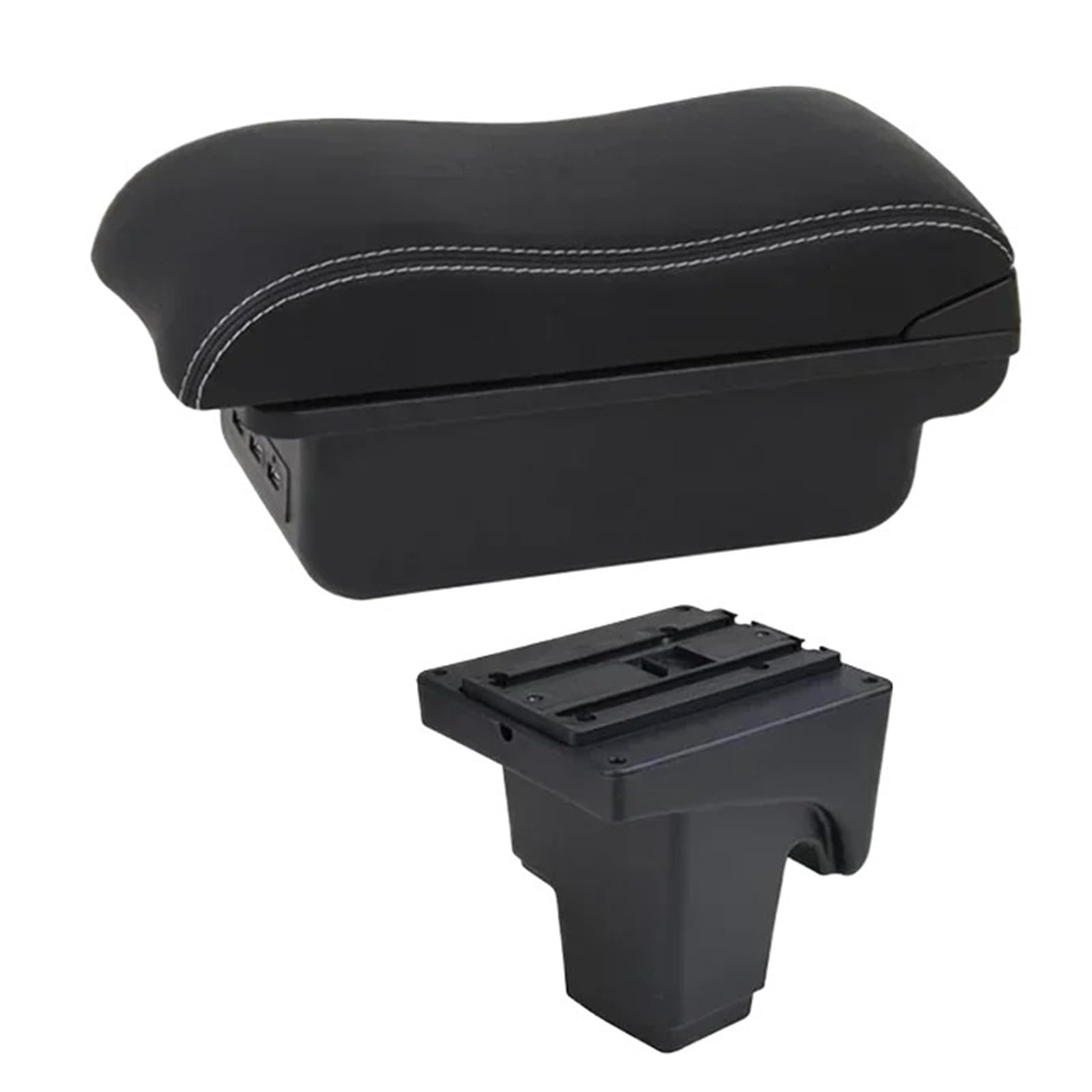 UDHQAJC For Focus 3 For Mk3 2011-2020 Car Armrest Box- Leather Interior Modification Storage Box With USB Car Centre Console Armrest Box