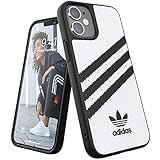 アディダス iPhone12Miniケース サンバ 3-ストライプス & ロゴ FW20 デザイン ホワイト [adidas iPhone 12 Mini SAMBA white/black]