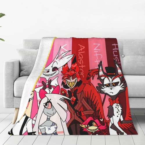 ハズビン・ホテル 毛布 ブランケット フリーサイズ 暖かい 軽量 ふわふわ 一人用 ソファ ベッド オフィス 膝掛け 洗える 秋冬60"x50"