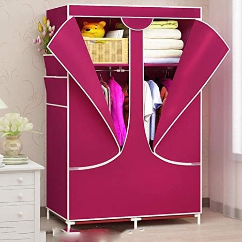 OOCCO Armario de tela plegable Gabinete de tela de almacenamiento grande Armario Armario Almacén Muebles de dormitorio Armario no tejido (Color :