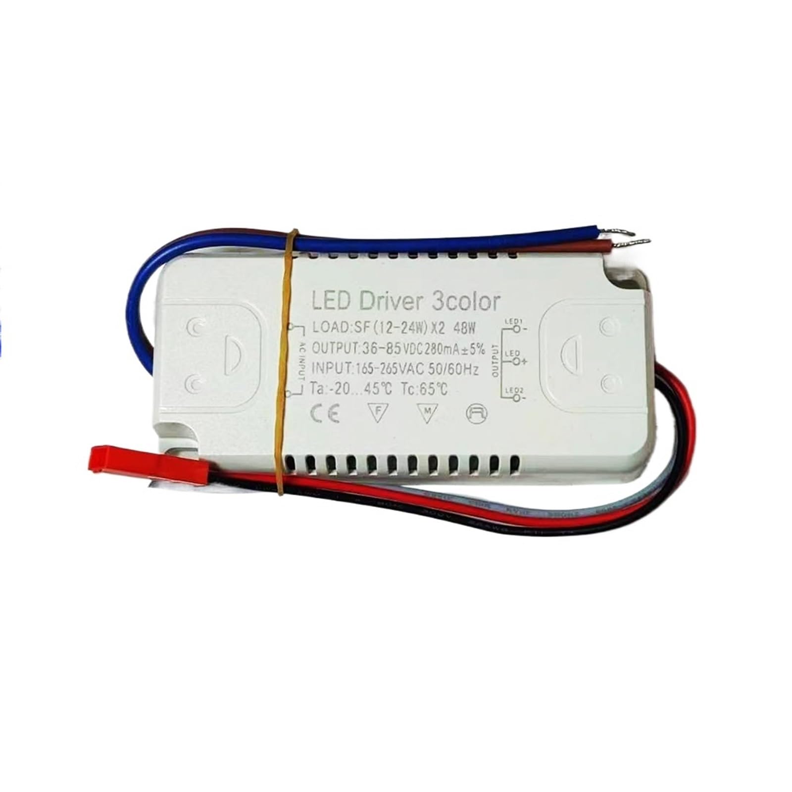 FCARUMIQP LED Driver 3colors 12-80W Adapter for Power Supply AC220V Unit Lighting for Strips-2((12-24W)-2)