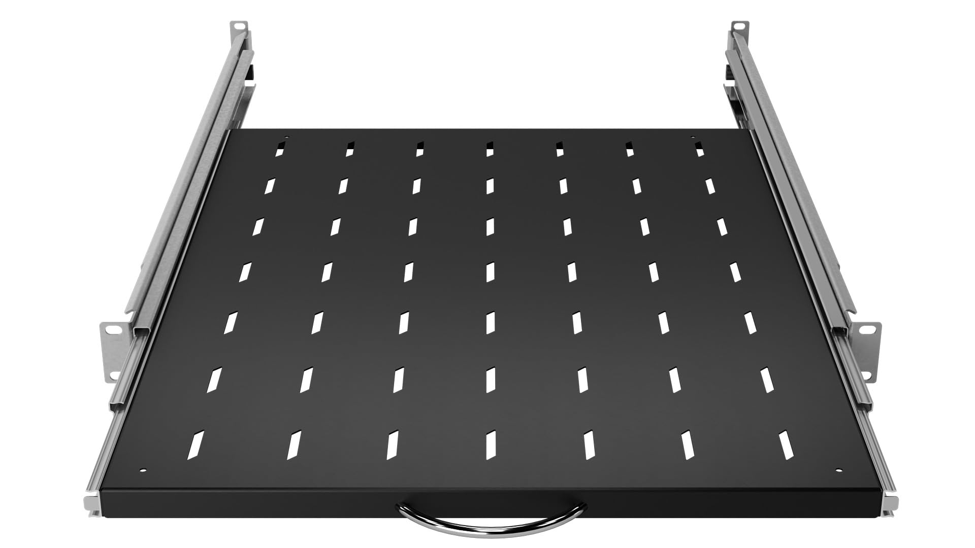 Server Netzwerkschrank 19 Zoll 1U 550mm - Serverschrank Hergestellt aus Hochbelastbarer Stahl - Universelles Ausziehbare Belüftetes Rackmontage Kragarmtablett - 19 Zoll Fachboden