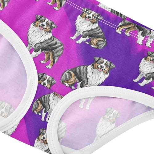 Joisal Abstract Cute Dogs Purple Toddler Underwear Floral 2t Cotton Little Girl Panties Print Briefs Underpants4