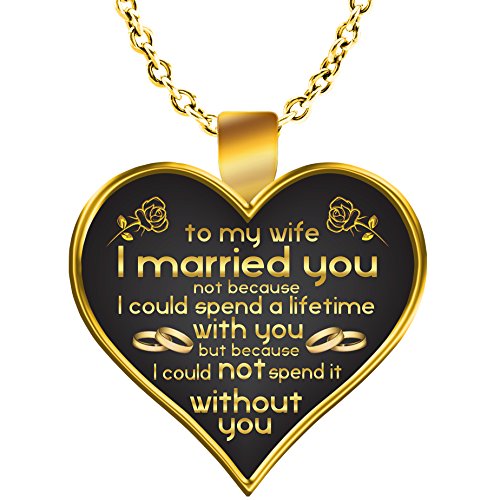 BeeTeeStore Wife Necklace - to My Wife I Could Not Spend A Lifetime Without You Wife Gift Ideas