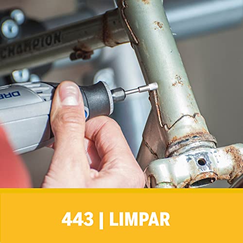 Dremel 443, Escova de Aço Carbono Pincel, Cinza, 1/8