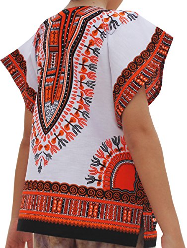 Image of RaanPahMuang Childs Unisex African Dashiki Kaftan Shirt - XS to L