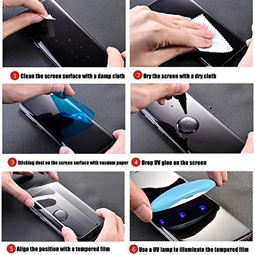 Image of Matte Glass Find X2 Full Edge To Edge UV Tempered Glass Screen Protector full screen coverage with uv light And UV Glue, Curved Temper (Matte UV Glass)