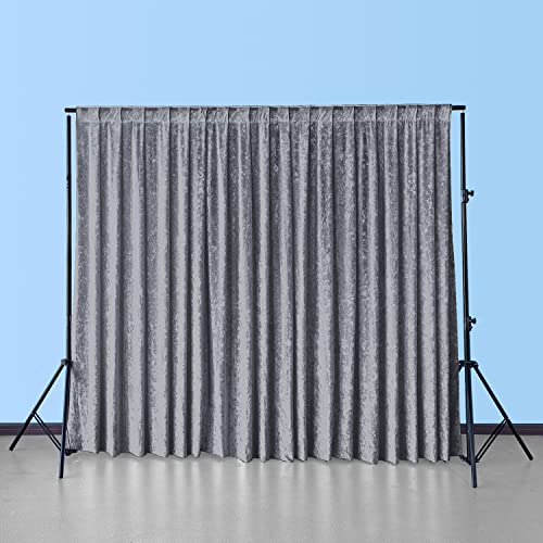 Toile de fond en velours argenté foncé 3x3m au drapé élégant pour studio