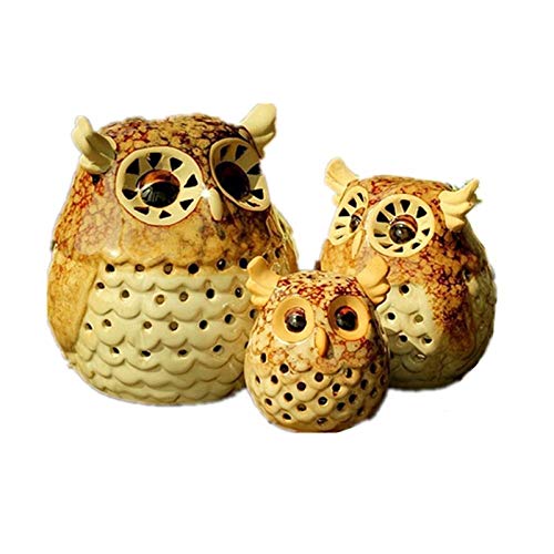 Figurines de hibou en céramique pour illuminer votre salon chaleureux
