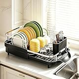 Wouherkexm Dish Drying Rack for Kitchen Counter, Expandable ...
