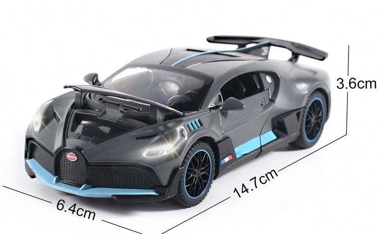 Image of Kammateswara Kids die cast car 1:32 Scale Model Metal Pullback Toy car with Openable Doors & Light Music(Random Color as per Stock) (Bugatti Divo)