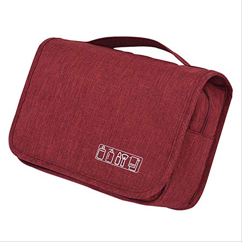 Preisvergleich Produktbild ASASX KosmetiktascheNeue Männer und Frauen wasserdichte Doppelschicht Travel Makeup Kit Damen tragbare Kosmetiktasche Kosmetiktasche Beauty Bag Aufbewahrungstasche B-Red