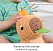 Fisher-Price Baby Sensory Toy Snuggly Snacky Capybara Plush with Newborn Teether & Rattle Activities for Infants Ages 3+ Months