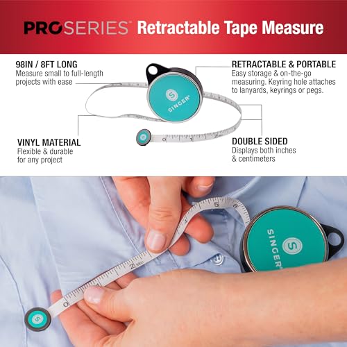 Singer ProSeries Retractable Tape Measure, 96",Teal (2) by SINGER - Used condition - Image 5