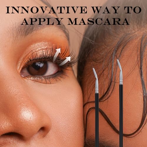 2pcs Folding Eyeliner Brush, Sickle Angled Brush for Upper and Lower Eyeliner Elf Bent Eyeliner Tool for Eyeshadow Highlight Concealer Detail Make-Up for Women and Girls - Image 8