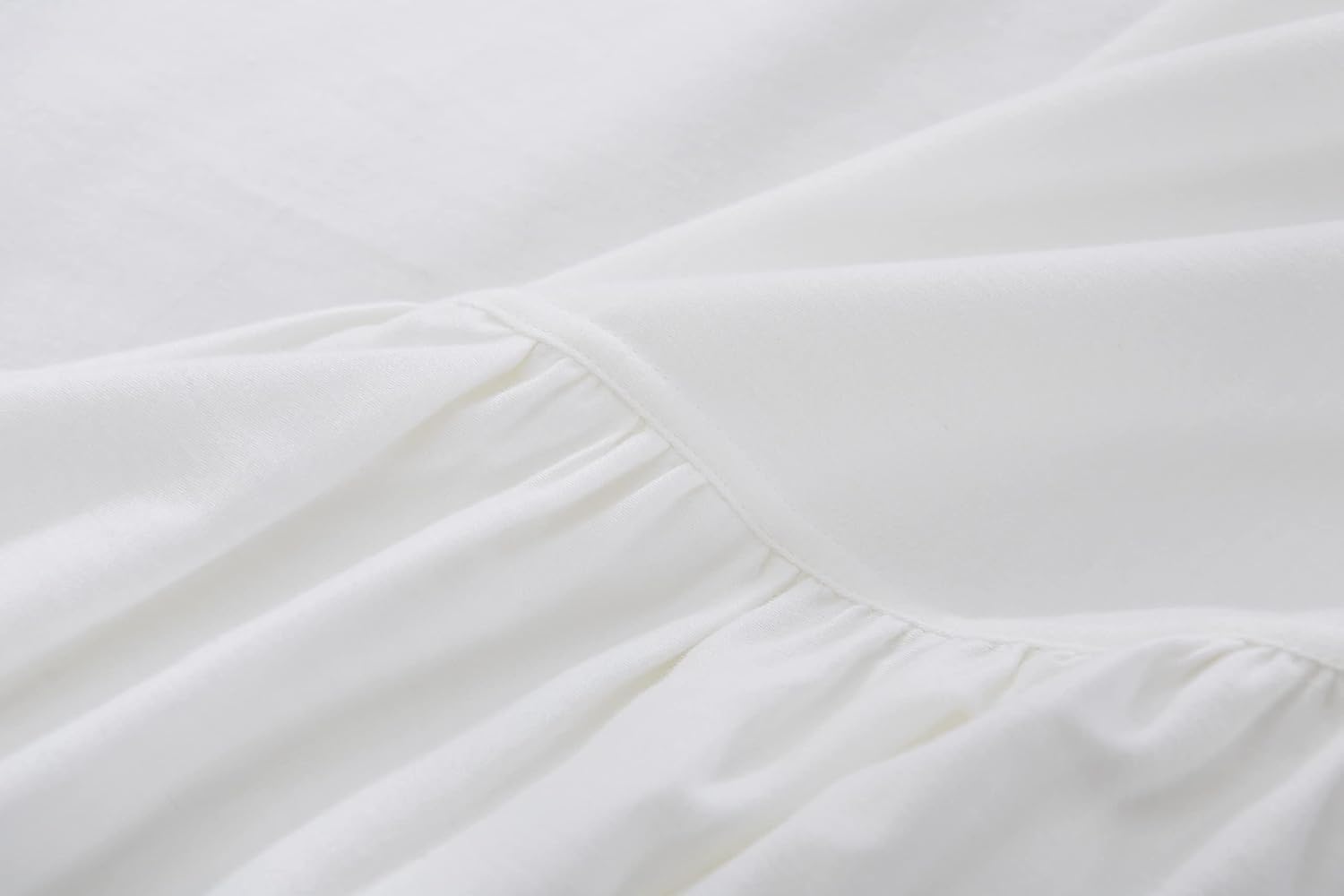 ホワイトフリルフラットシーツ コットン100% フリル付きトップシーツ ベッド用 フルサイズ 1枚