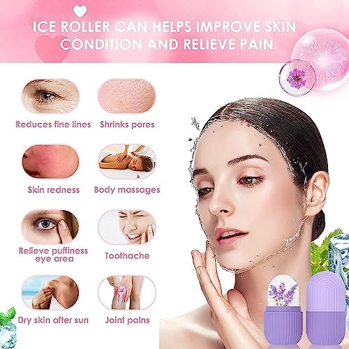 SWASCO Ice Roller for Face Reusable Silicone Facial Cube for Men & Wome |Ice Massager for Puffy Eyes, Dark Circles, Glowing Skin, Neck & Eye Massage | Skin Care Tool 1 PCS 2